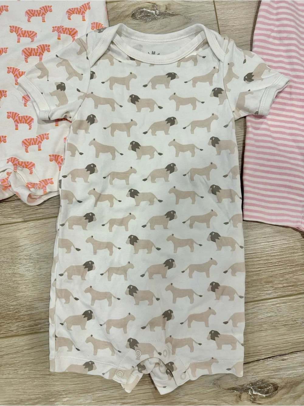 Primary Clothing Organic Animal Friends & Striped Babysuit Shortie